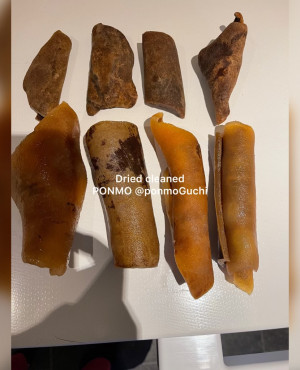 Extra Large  washed   Dry Ponmo Ijebu  5 piece