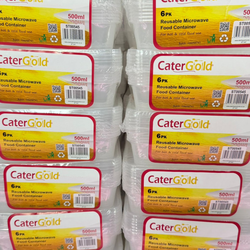 Cater Gold Reusable Microwave Food Container 500ml