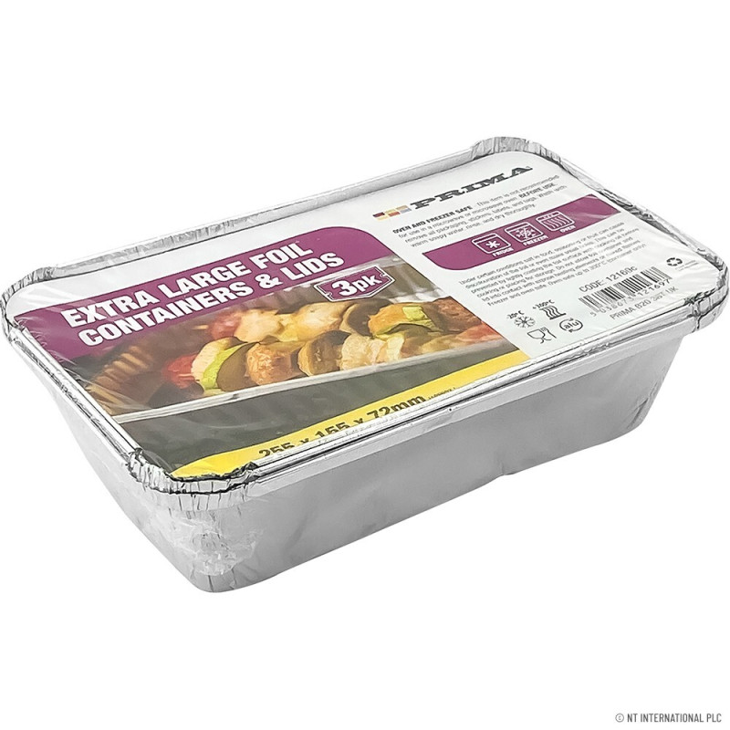 Prima Extra Large Foil Container with Lids