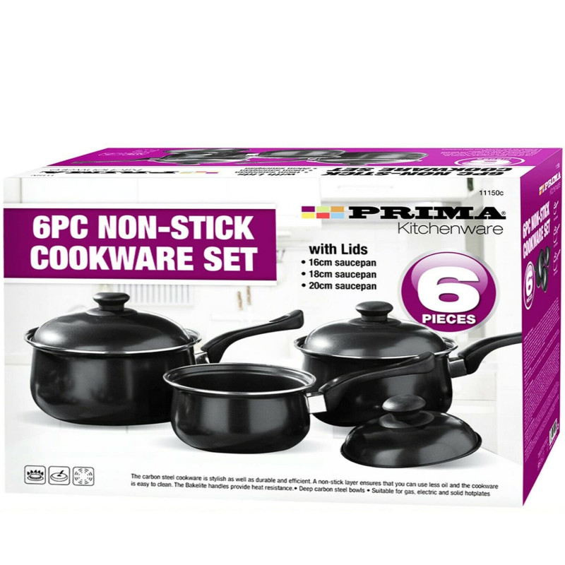 Prima 6pc non-stick cookware set