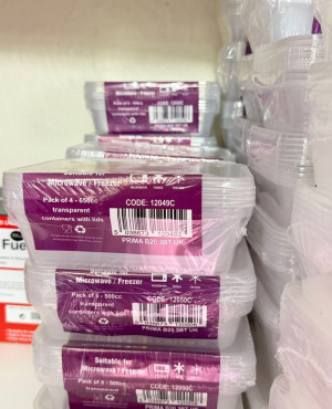 Food Containers with Lids (Microwave & Freezer Safe) 650ml