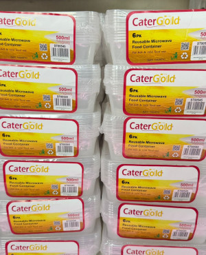Cater Gold Reusable Microwave Food Container 500ml