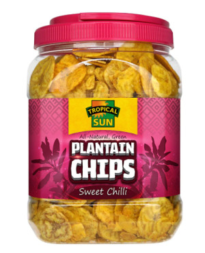 Tropical Sun plantain chips (sweet chilli, all flavours)