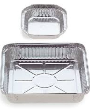 Prima Square Foil Container (No Lids) 244x244x34mm