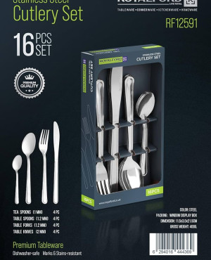16 PC Stainless Steel Cutlery Set (Royalford)